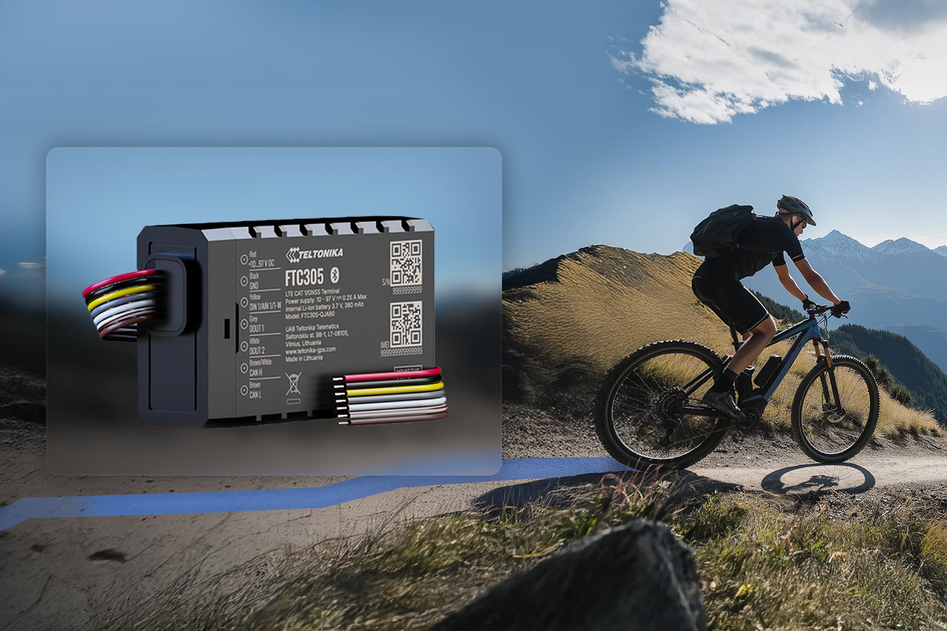 GPS tracker Teltonika FTC305 pre e-mobilitu na elektrobicykli